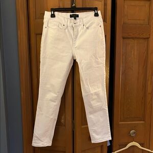Banana Republic Women's Straight Leg White Jeans